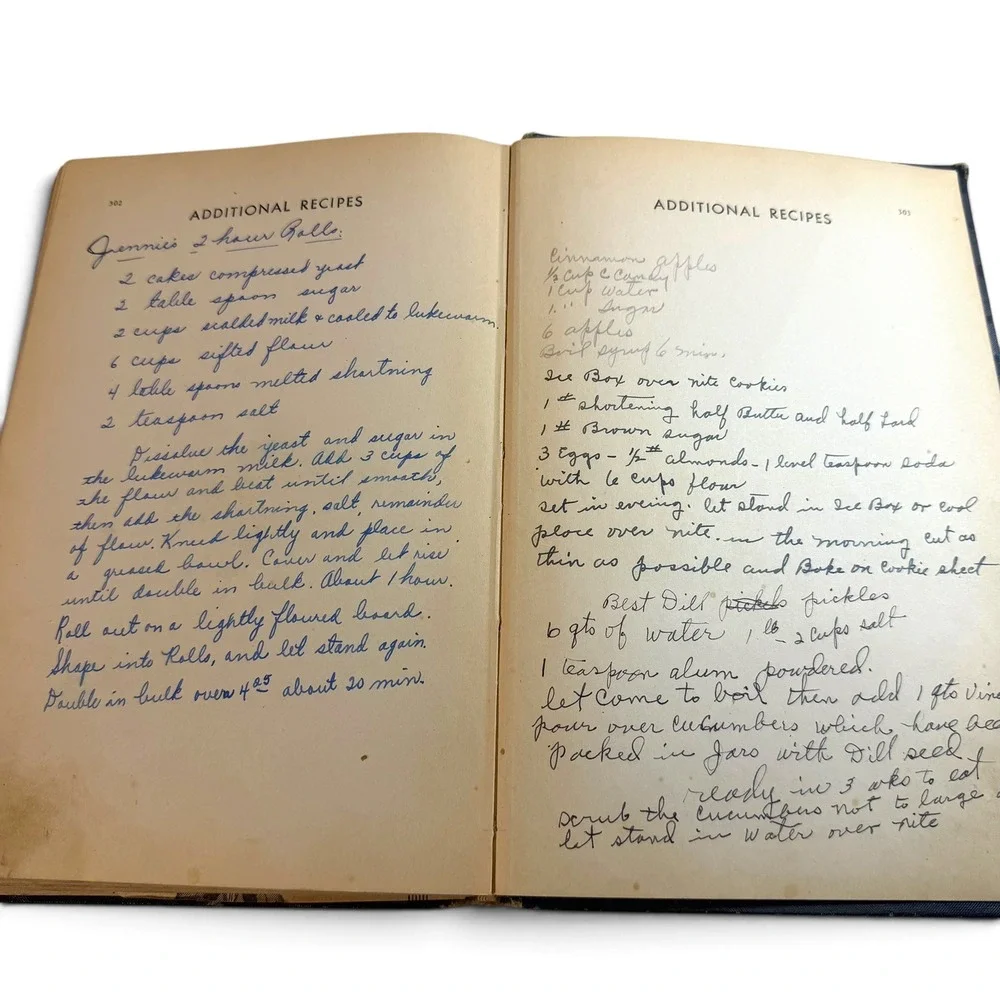 1934 The Household Searchlight Recipe Book Vintage Cookbook Handwritten Recipes